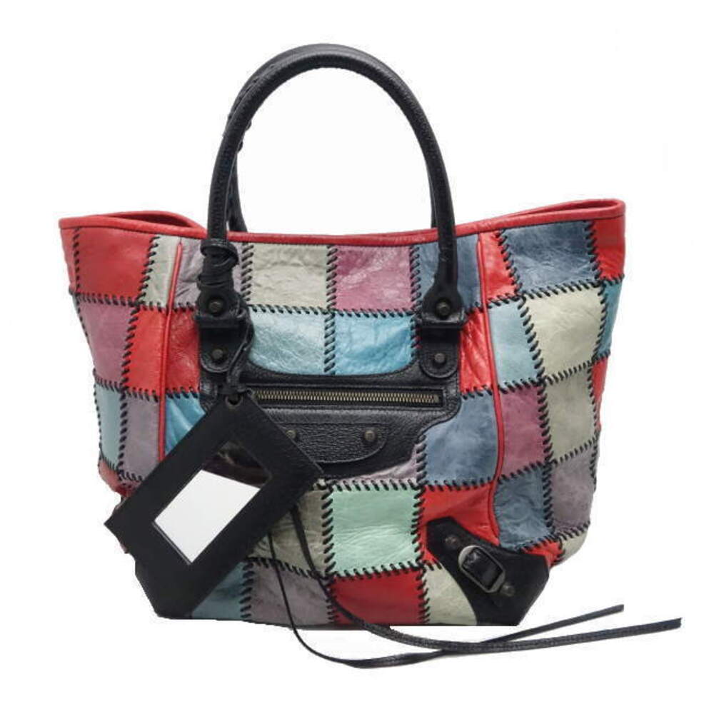 Balenciaga The Sunday Tote Bag Lambskin Patchwork Multicolor